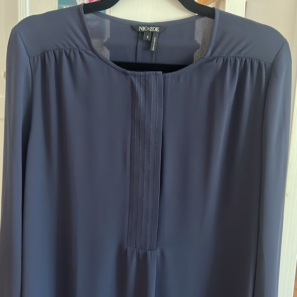 NIC + ZOE Blouse Size Small Navy Blue - Picture 4 of 7